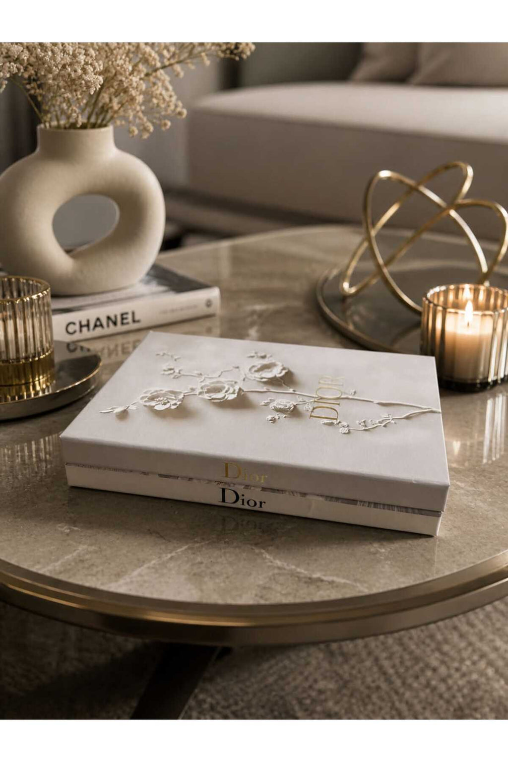 Book boxes on a coffee table