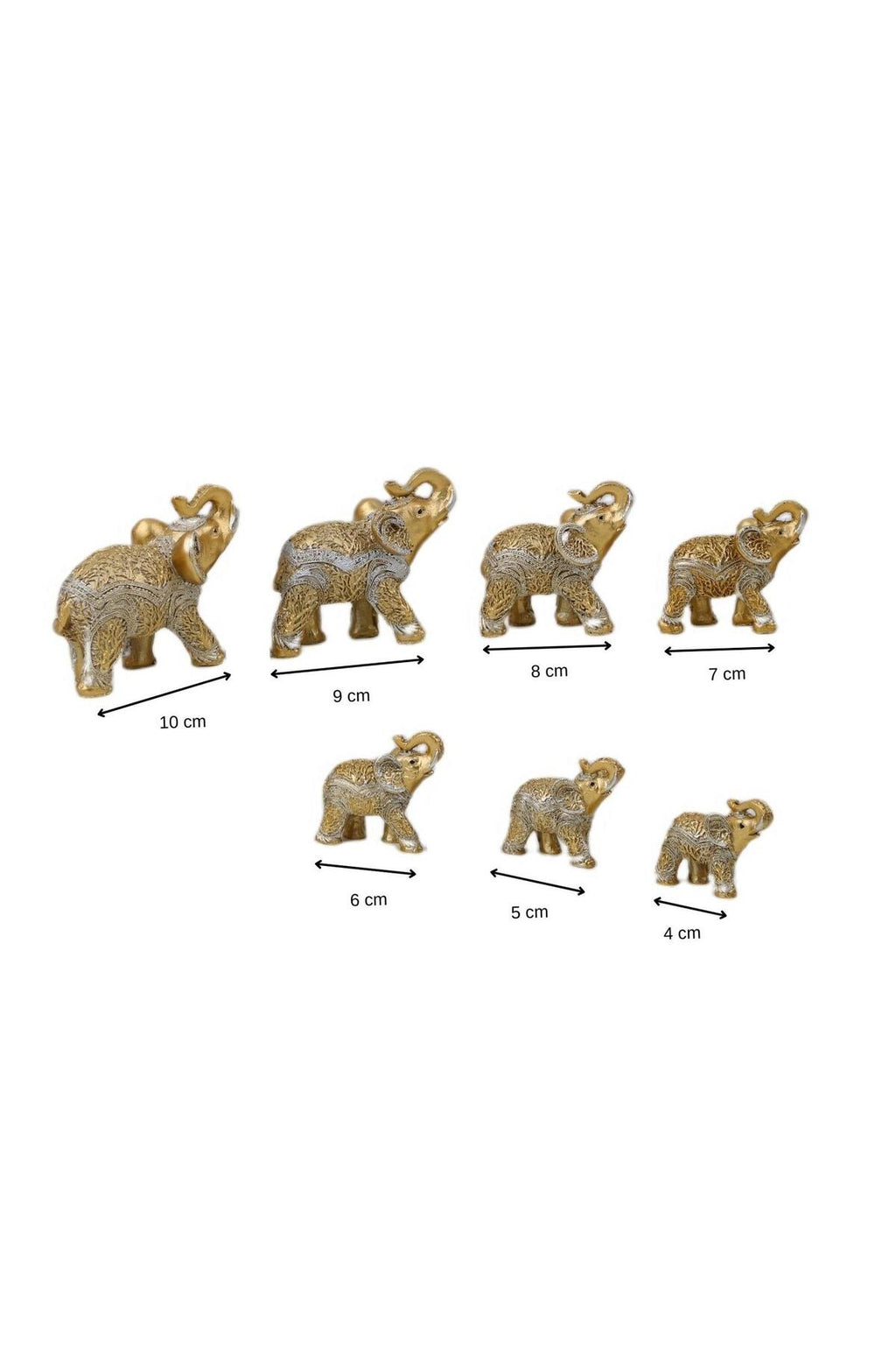 Elephant figurine sizes