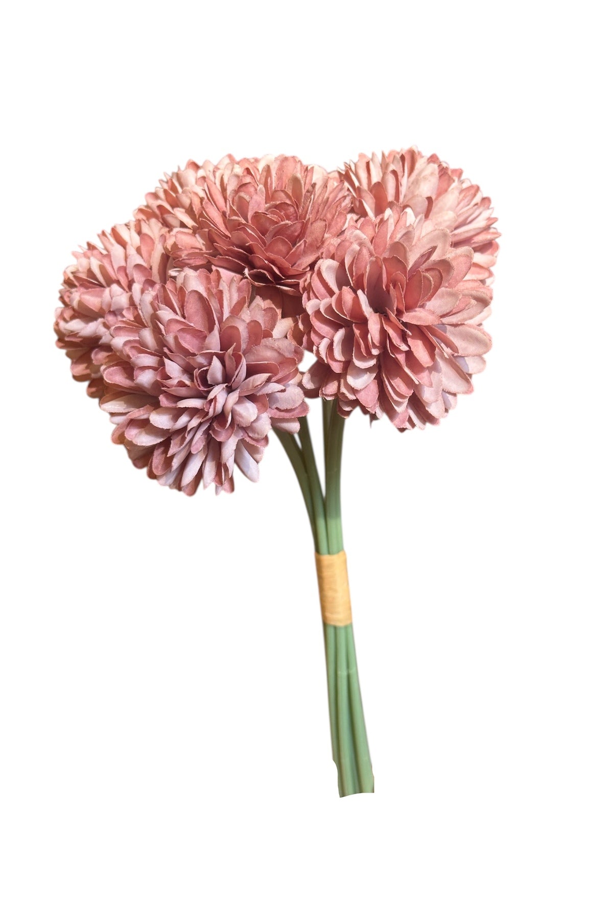 Pink artificial chrysanthemum close-up