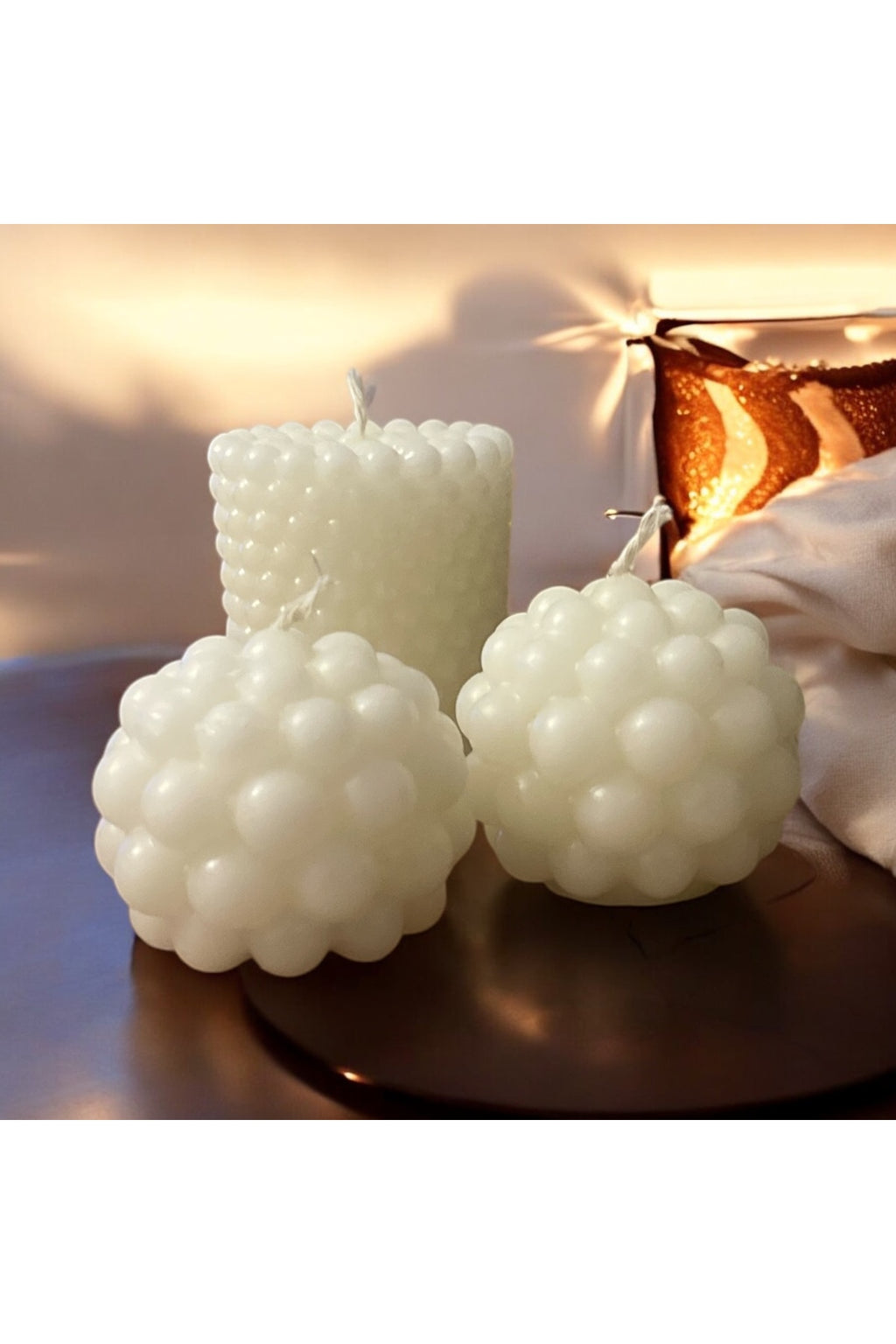 Ecru candle detail