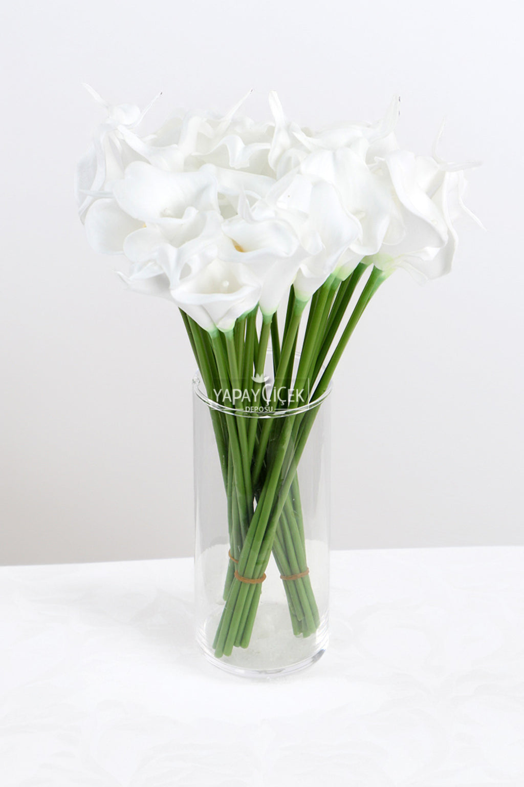 Real-touch white calla lily bundle