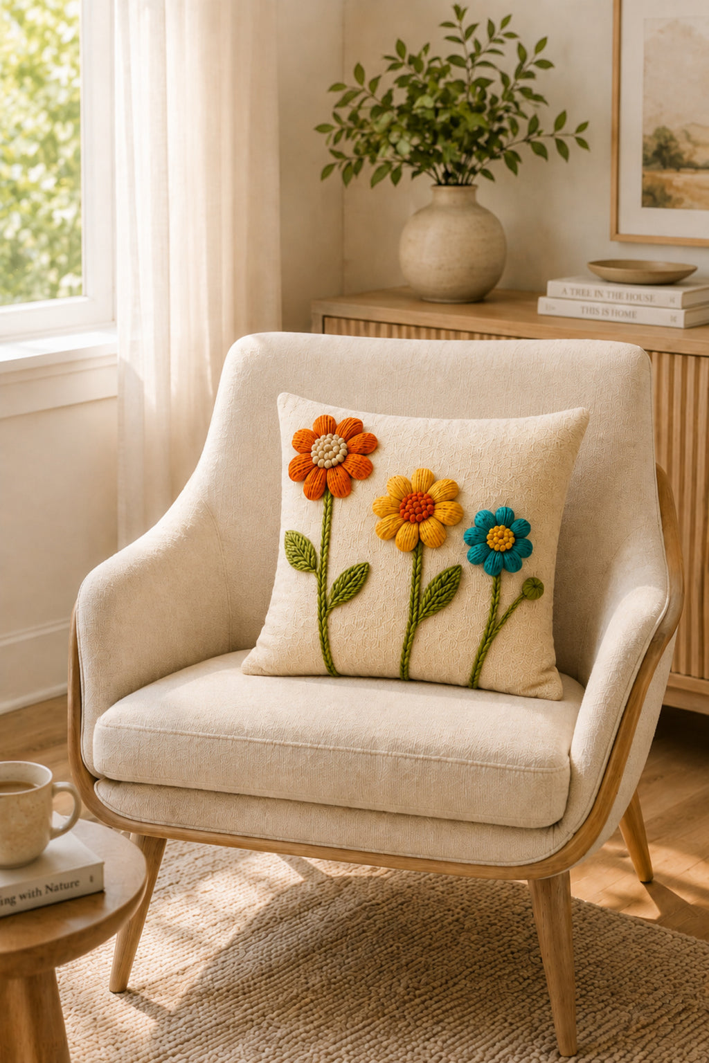 Bouquet cushion cover