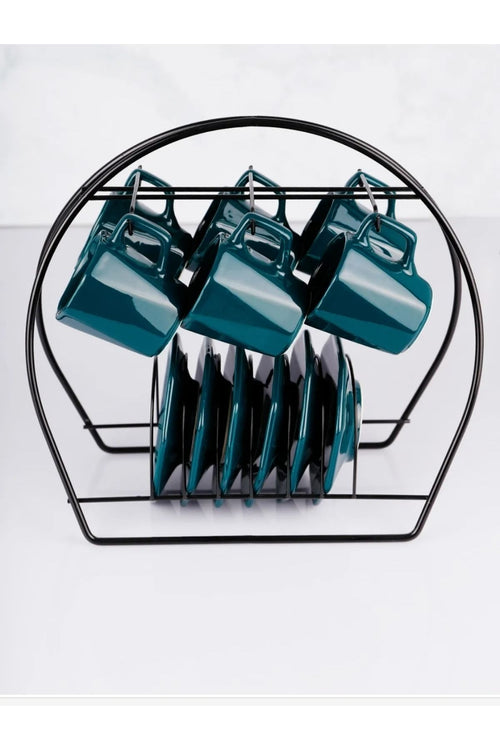 Black mug and cup hanging stand