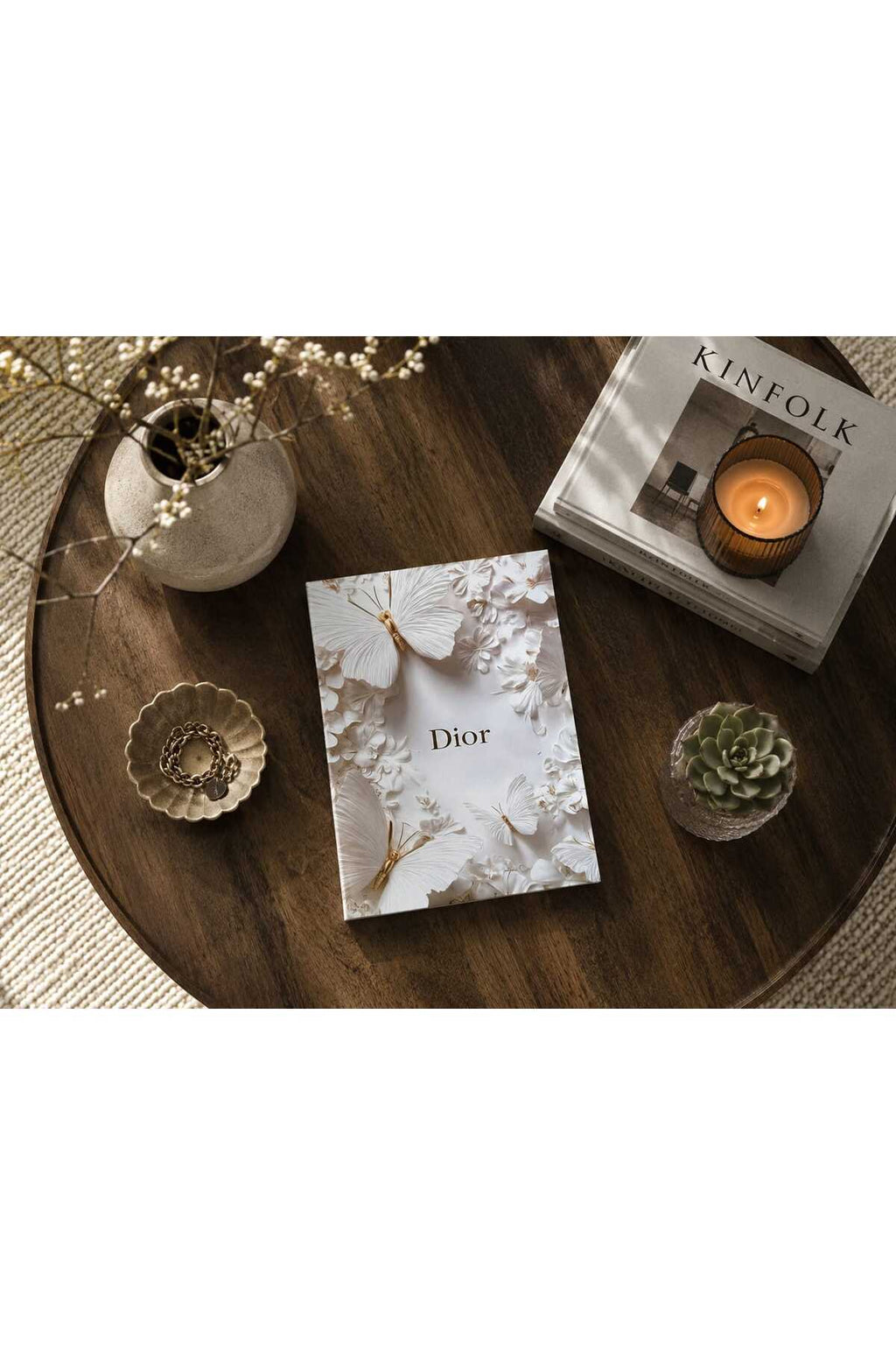 White book boxes styled