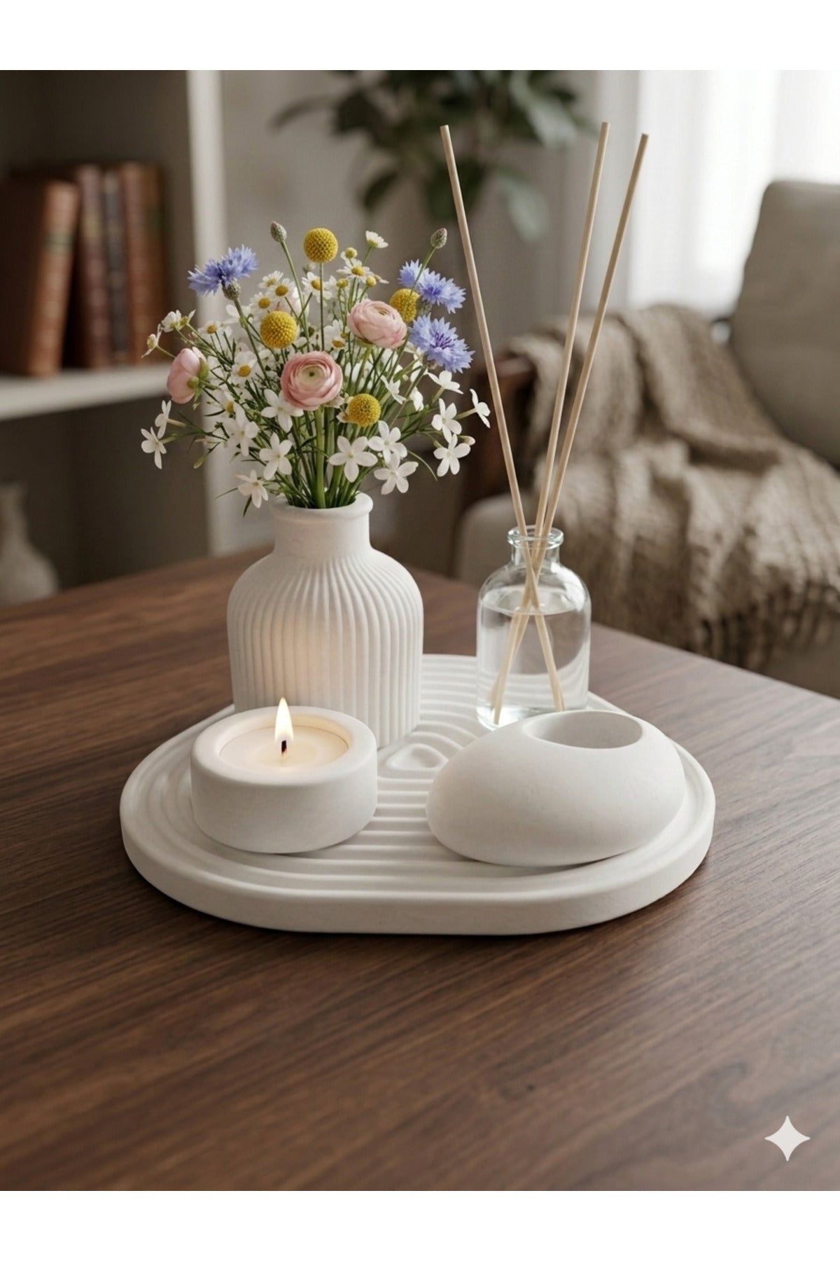 Candle and vase gift set of 5