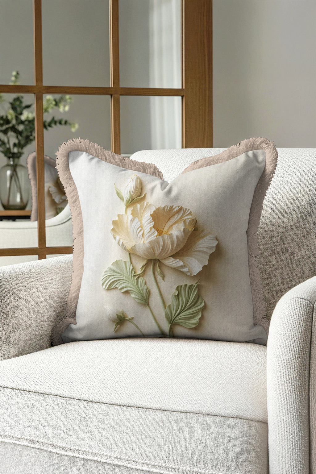 Floral cushion styled