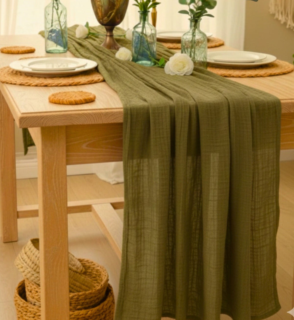 Bohemian Cotton Runner — Khaki