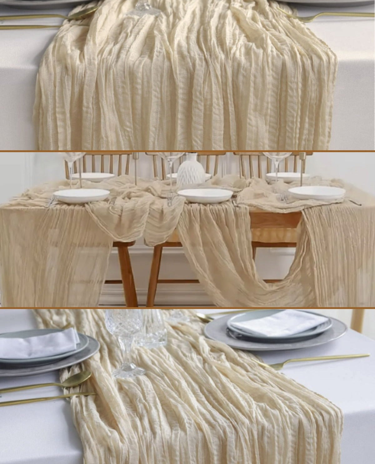 Bohemian Cotton Runner — Beige